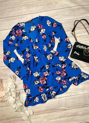 Невероятное нежное женское платье с имитацией на запах, от miss selfridge