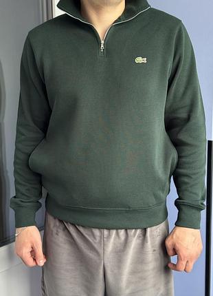 Толстовка на замку lacoste оригінал зелена м