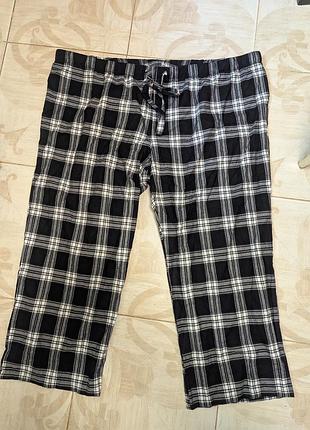 Фланелевые коттоновые пижамные штанишки р.4xl