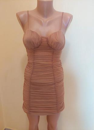 Платье мини на брителях pink vanilla 5