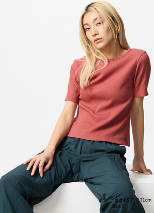 Футболка uniqlo в рубчик