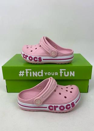 Детские сабо крокс crocs Black bayaband crocs Black для девочек розовые