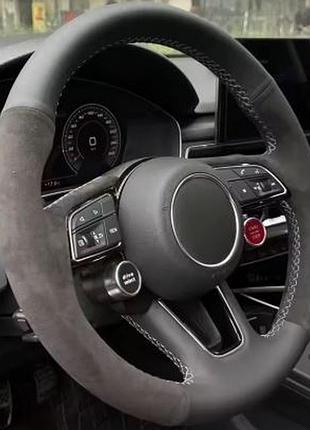 Чехол на руль автомобиля своими руками для audi a3 a4 a5 a6 a7 s3 s7 s8 r8 q2 q3 q5 q7 q8 sq5 tt rs3