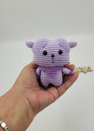 Мягкая вязаная игрушка добрая альпака