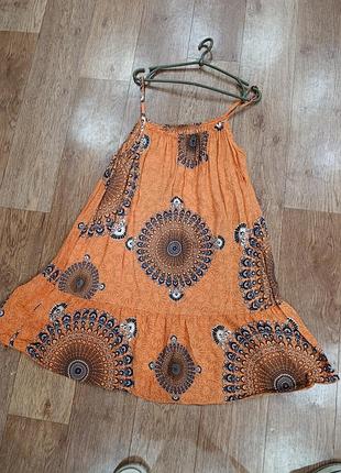 Яркий сарафан из натуральной ткани