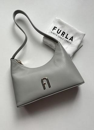 Сумка жіноча сіра diamanté mini grey furla