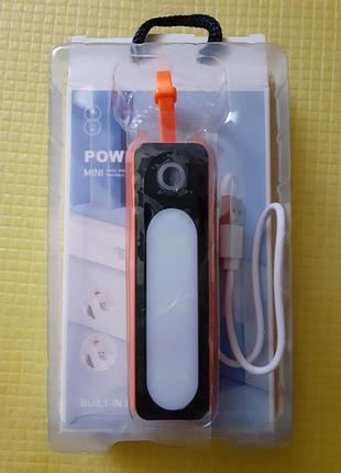 Карманный мини повербанк/павербанк (powerbank) type-c с фонариком4 фото