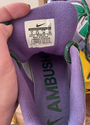 Кроссовки женские мужские nike air more uptempo ambush pink purple green фиолетовые, 39 размер, 25см3 фото