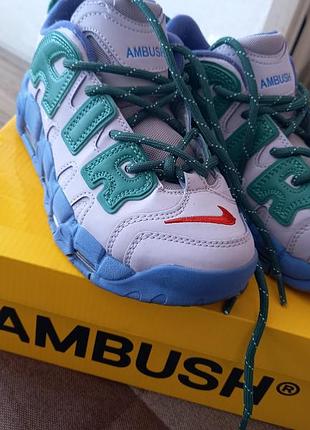 Кроссовки женские мужские nike air more uptempo ambush pink purple green фиолетовые, 39 размер, 25см7 фото