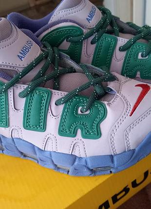 Кроссовки женские мужские nike air more uptempo ambush pink purple green фиолетовые, 39 размер, 25см4 фото