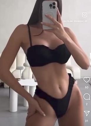 Купальник анжеліка бандо балконет купальник в рубчик лавки бразилянки