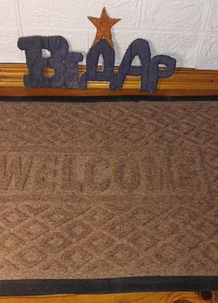 Коврик входной резиновый "welcome"