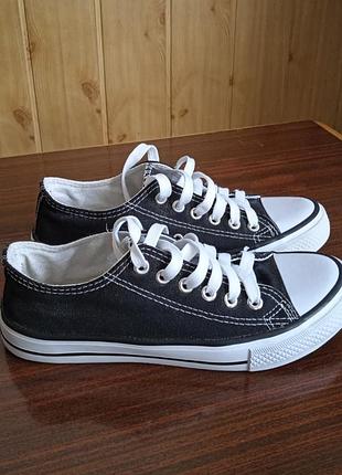 Черные низкие кеды