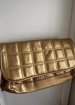 Золотистий клатч feraud