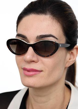 Очки люкс класса шанел коричневая линза