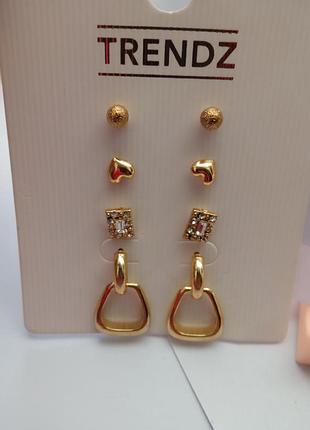 Набір сережок 4 пари trendz
