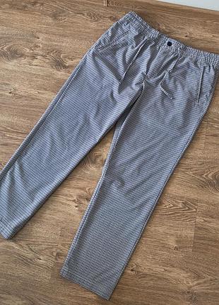 Оригинальные мужские классические брюки h&m в клетку, брюки hm regular fit чинос