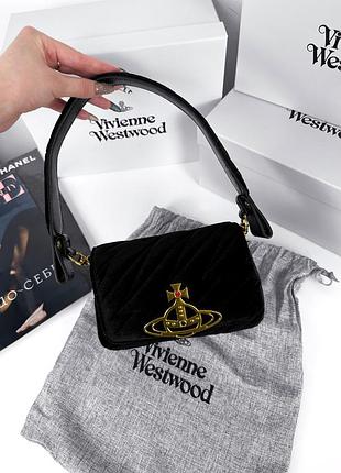 Сумка vivienne westwood вівьєн вествуд велюрова