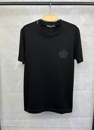 Футболка чоловіча dolcegabbana classic black чорна 56793