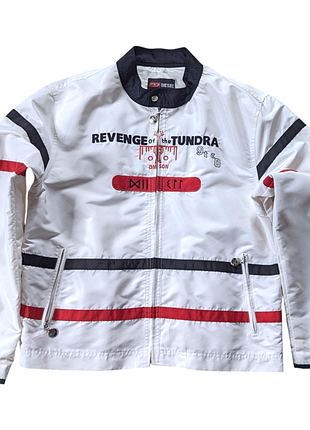Diesel tundra винтажная куртка ветровка y2k мото гоночная тематика автоспорт 2000s