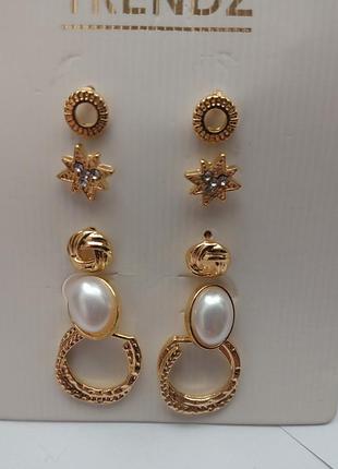Набір сережок trendz 4 пари