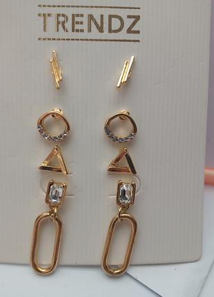 Набір сережок trendz 4 пари