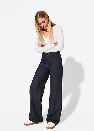 Класичні штани wide leg bershka