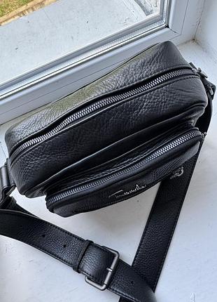 Шкіряна жіноча сумка, крос-боді