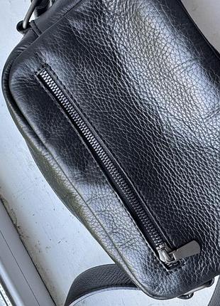 Шкіряна жіноча сумка, крос-боді