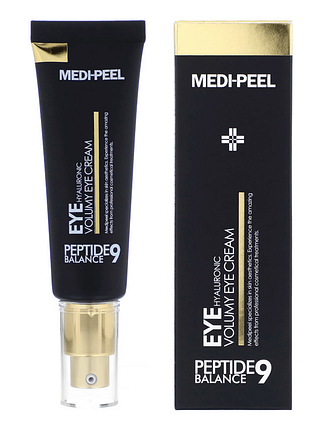 Омолоджуючий крем для повік із пептидами medi-peel peptide 9 hyaluronic volumy eye cream, 40 мл