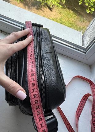 Шкіряна жіноча сумка, крос-боді