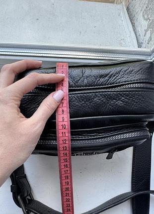 Шкіряна жіноча сумка, крос-боді