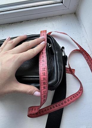 Шкіряна жіноча сумка, крос-боді