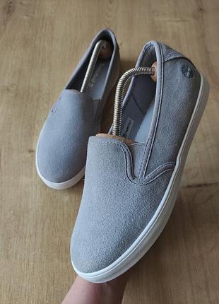 Стильні жіночі замшеві сліпони timberland, оригінал, р.38,5