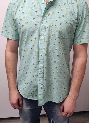Мужская летняя повседневная рубашка с коротким рукавом р.50-52 easy