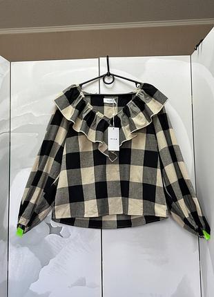 📌 нова бавовняна блуза vila, нова з паперовою біркою