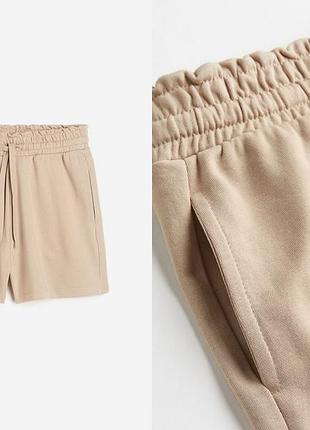 Хлопок. трикотажные женские шорты на резинке. h&m 7-8 р. xs2 фото