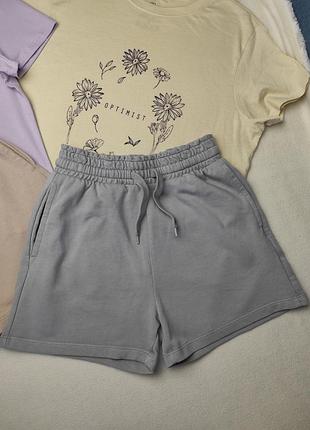 Хлопок. трикотажные женские шорты на резинке. h&m 7-8 р. xs5 фото