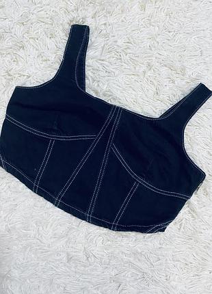 Короткий джинсовий топ(10)