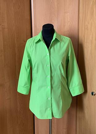 Блуза рубашка салатовая размер 40