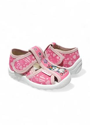 Тапочки waldi єдиноріг на липучках, нова колекція