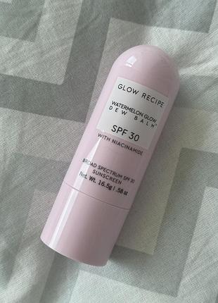 Сонцезахисний олівець стік spf 30 glow recipe watermelon glow niacinamide dew balm spf 30