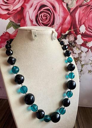 Намисто скляне, крупне, вінтаж