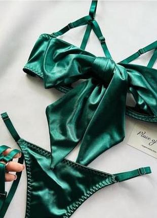 Комплект нижнего женского белья "green bow".