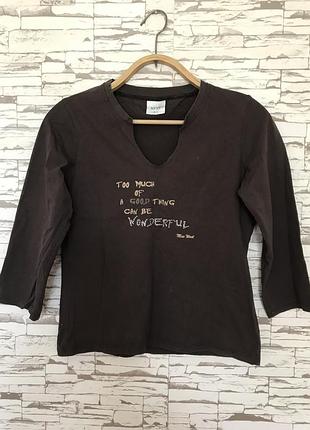 Футболка 100% котон кофта натуральна коричнева