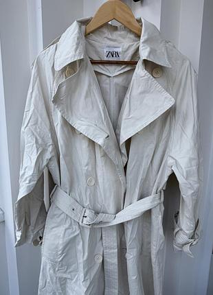 Тренч zara, легкое пальто, весеннее пальто, классический тренч