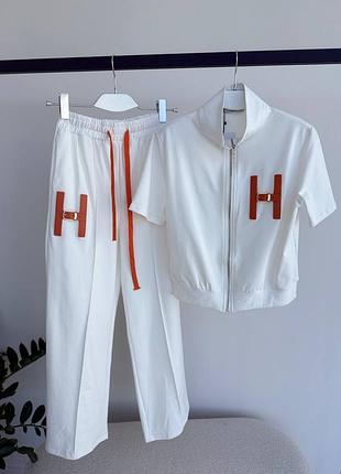 Брендовий жіночий трикотажний спортивний костюм