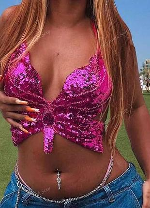 Кроп топ бабочка y2k dollskill4 фото
