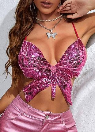 Кроп топ бабочка y2k dollskill8 фото