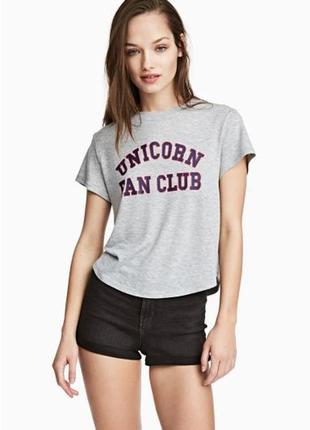 Футболка с принтом от h&m,p. l